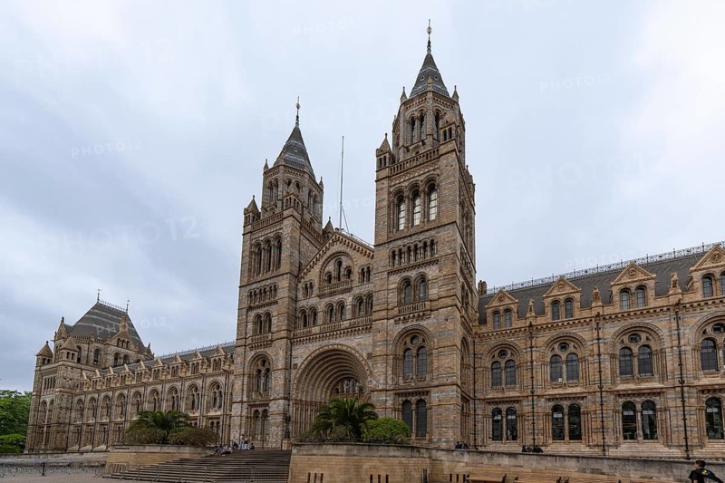 London, United Kingdom - 15 May 2025: Exterior view of the historic Natural History Museum in South Kensington, London