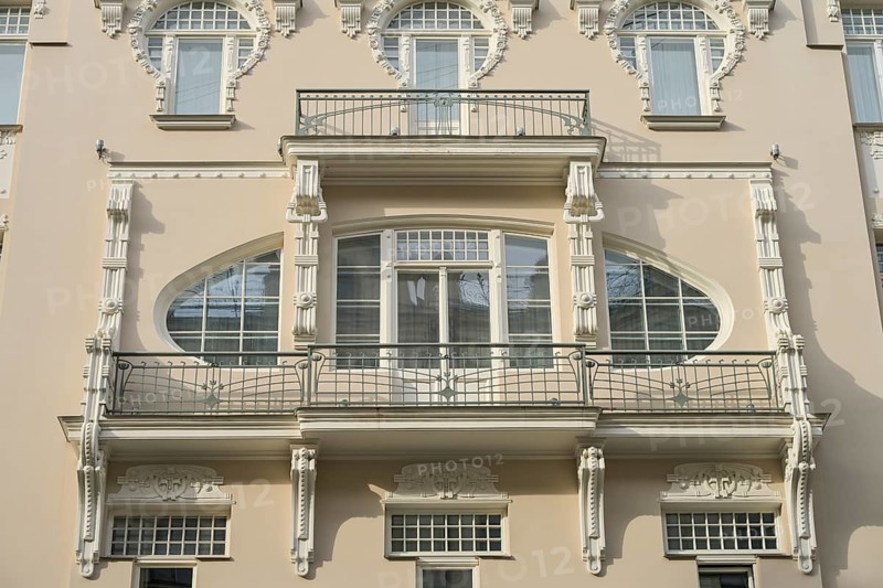 Art Nouveau residential building, Art Nouveau district, Alberta iela 4 - home of Michail Eisenstein, Alberta Iela, Old Town, Riga, Latvia