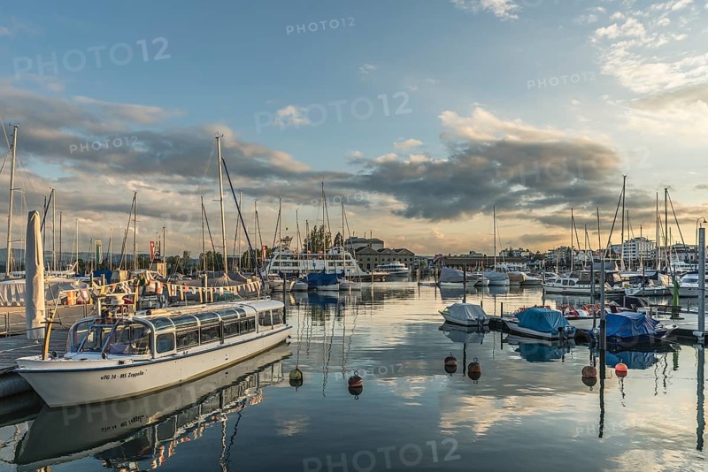 Harbour in Romanshorn, Lake Constance, Canton of Thurgau, Switzerland
