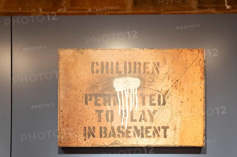Chicago, Illinois - The National Public Housing Museum. The museum occupies the last standing building of the Jane Addams homes, built in 1938, the first public housing project in Chicago. A sign originally said 'Children Not Permitted to Play in Basement.'