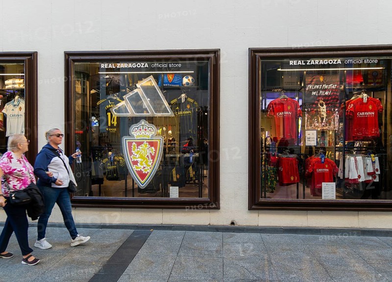 Official store shop for Real Zaragoza football club, Calle de Alfonso I, Zaragoza, Aragon, Spain