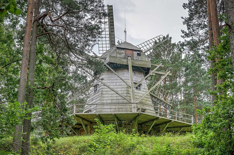 Windmill, Latvian Ethnographic Open-Air Museum, Brivdabas iela, Riga, Latvia
