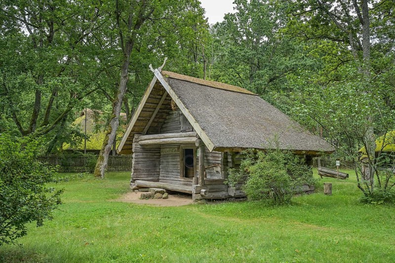 Wooden house, barn, Latvian Ethnographic Open-air Museum, Brivdabas iela, Riga, Latvia