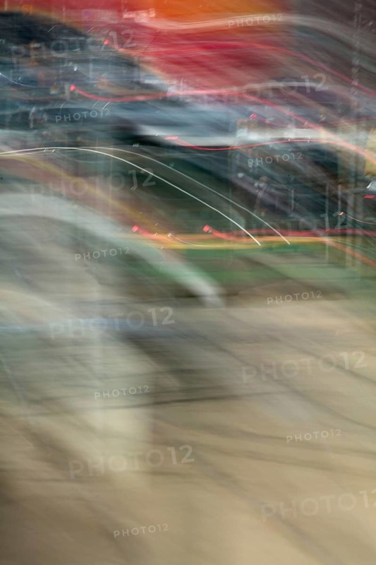 Abstract of a moving tram captured using ICM intentional camera movement technique, Helsinki, Finland