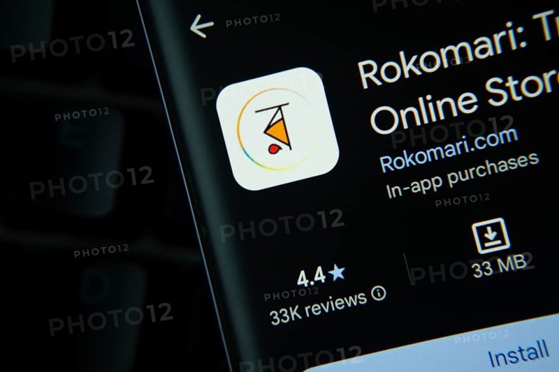 Dhaka, Bangladesh- 27 July 2025: Rokomari app from Google Playstore is displayed on a smartphone screen