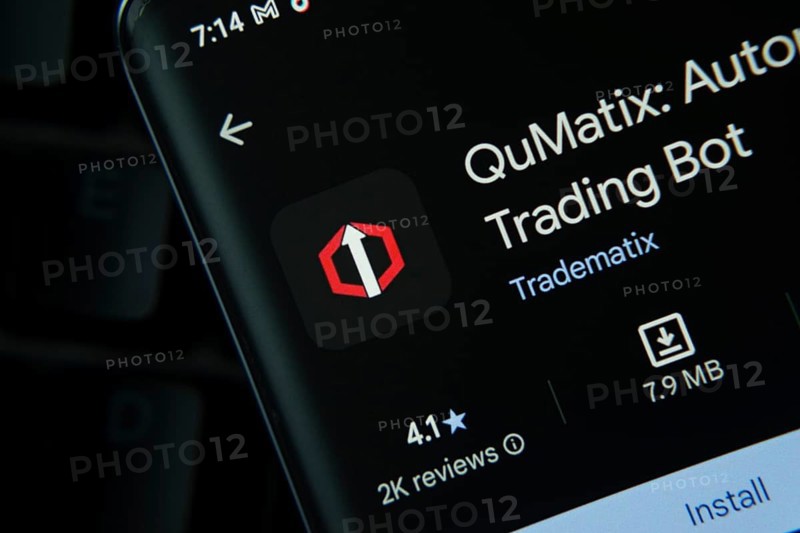 Dhaka, Bangladesh- 27 July 2025: QuMatix app from Google Playstore is displayed on a smartphone screen