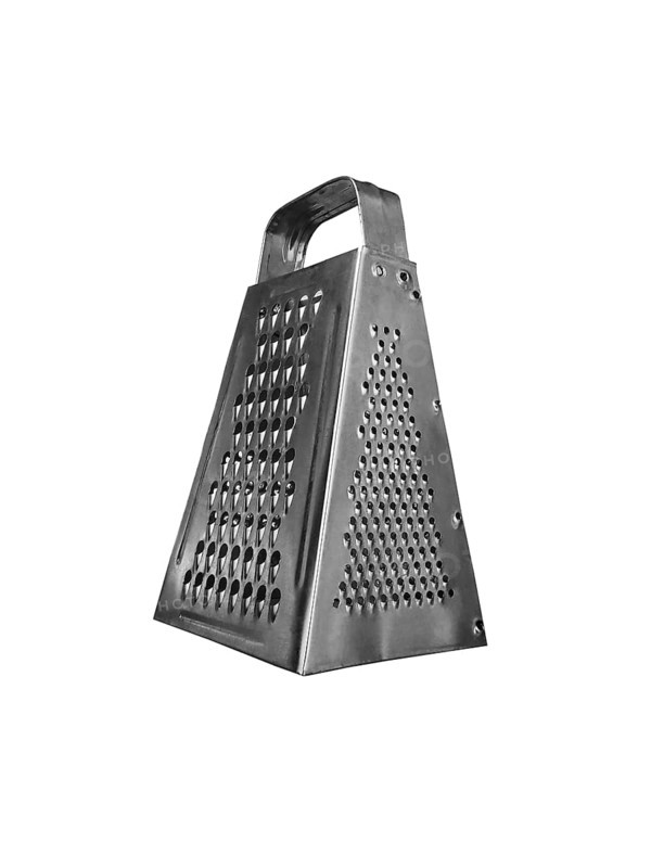 Kitchen metal grater on a white background