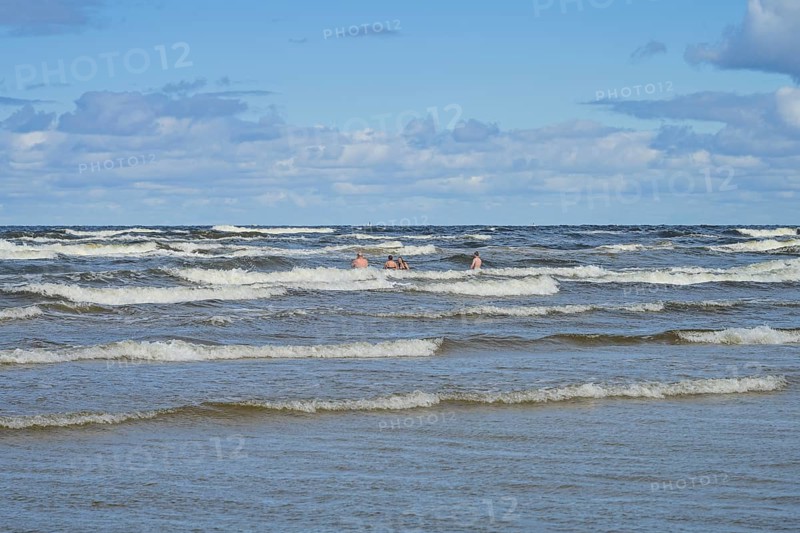 Baltic Sea bathing, beach, waves, Jurmala, Latvia