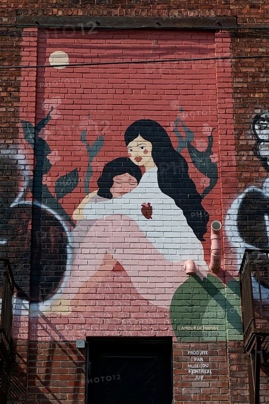 Urban area, wall painting, Montreal, Province of Quebec, Canada