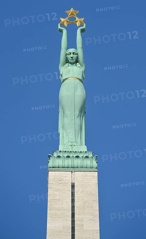 Freedom Monument, statue in honor of Latvians who died in the War of Independence from 1918 to 1920, Central District, Old Town, Riga, Latvia