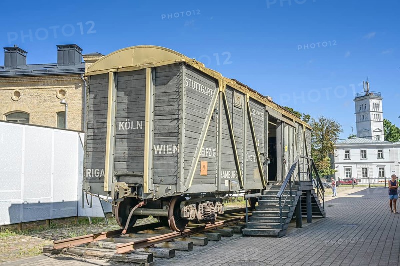 Alter Waggon Deutsche Reichsbahn, Museum of the Riga Ghetto and the Holocaust in Latvia, Lastadijas iela, Latgales, Riga, Latvia