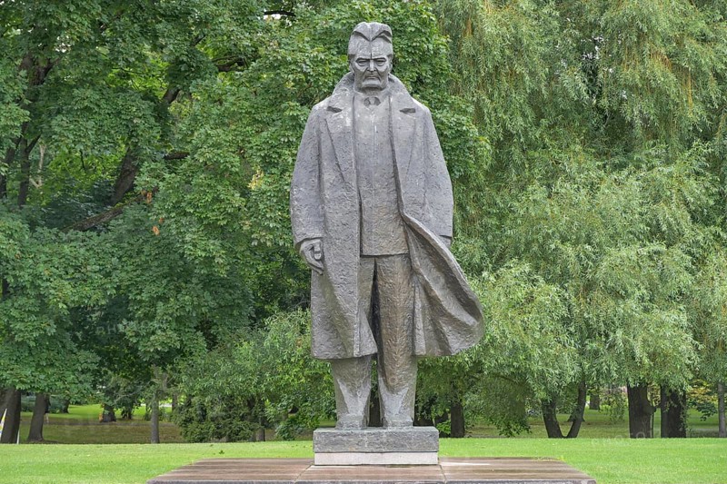 Monument, statue of Andrejs Upits, Riga, Latvia