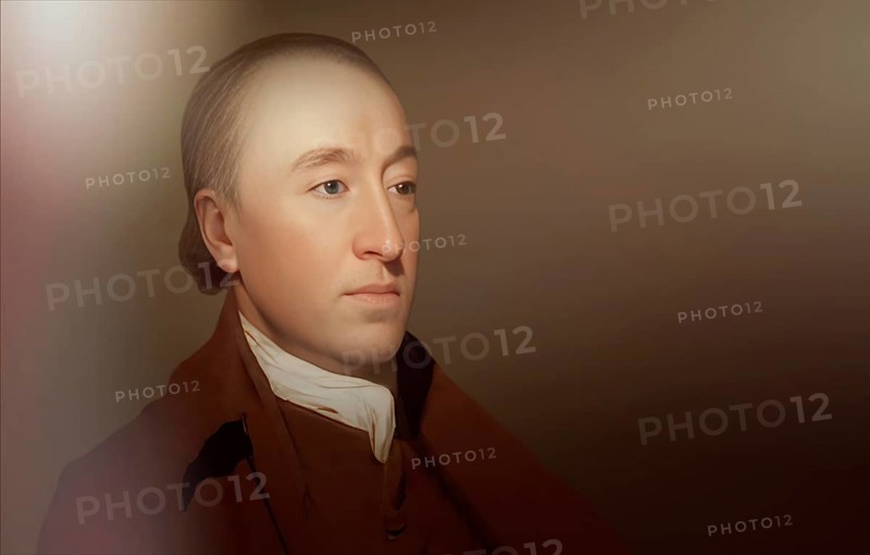 Portrait of James Hutton, 1726 – 1797, Scottish geologist, agriculturalist, chemical manufacturer, naturalist and physician, the Father of Modern Geology, digitally edited based on a painting by Henry Raeburn