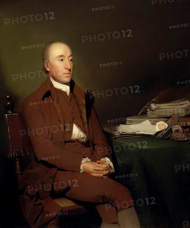 Portrait of James Hutton, 1726 – 1797, Scottish geologist, agriculturalist, chemical manufacturer, naturalist and physician, the Father of Modern Geology, digitally optimized based on a painting by Henry Raeburn