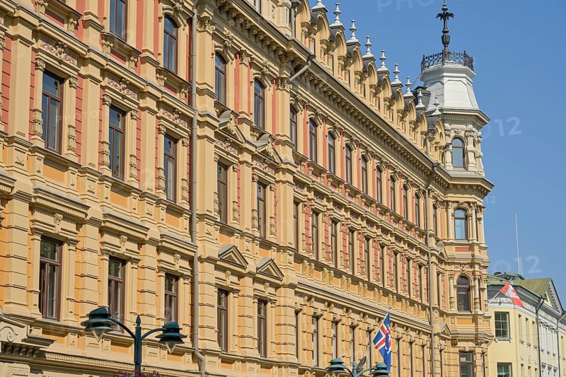 Old building, magnificent building, residential building, Pohjoisesplanadi/Fabianinkatu, Old Town, Helsinki, Finland