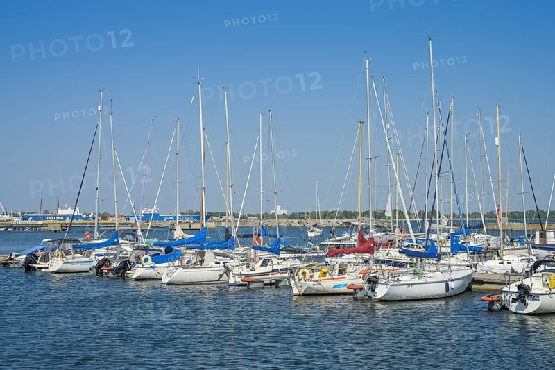 Marina, ships, Noblessner harbour area, Kalamaja, Tallinn, Estonia