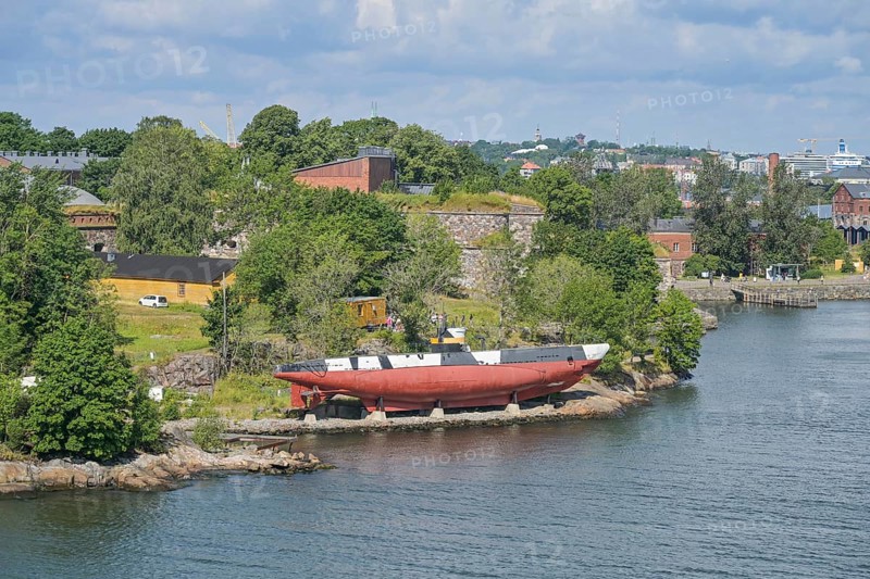 Museum submarine Vesikko, Suomenlinna island sea fortress, Helsinki, Finland