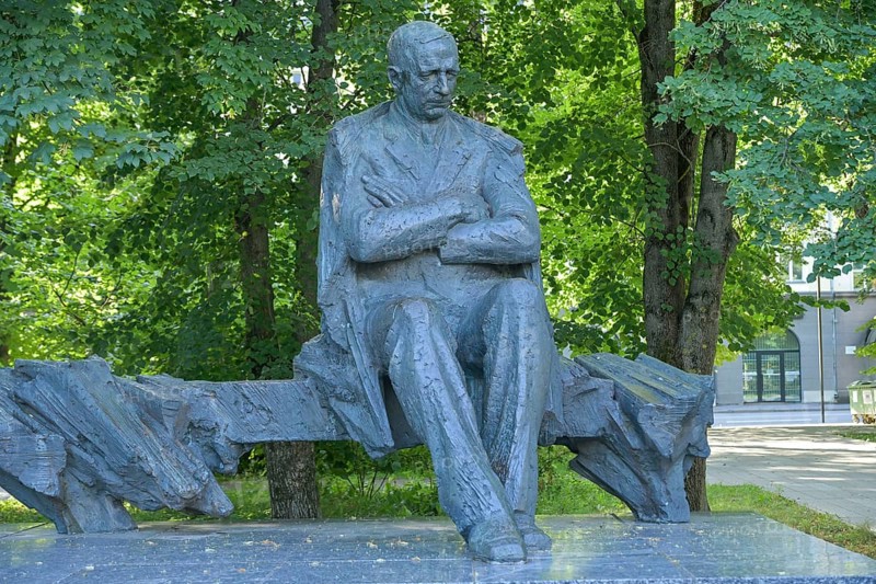 Anton Hansen Tammsaare monument, Tallinn, Estonia