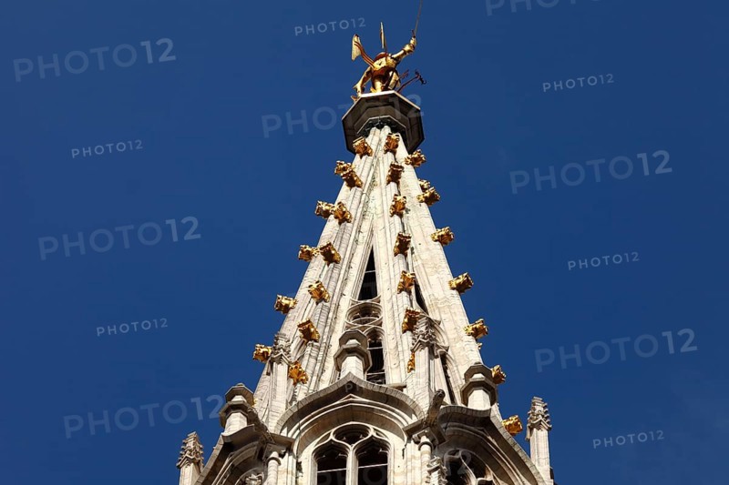 Town Hall Tower on Grand Place, Brussels, Belgium