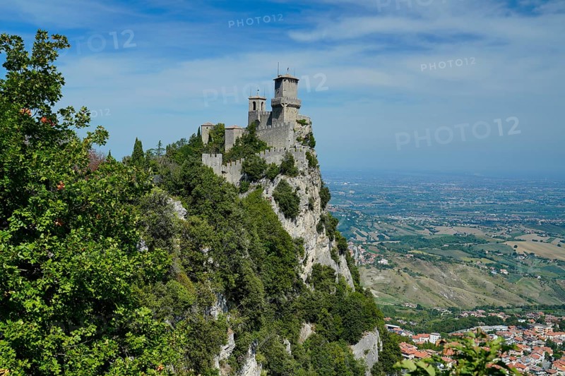 Torre Guaita or Rocca Guaita, old watchtower, Monte Titano, San Marino city, San Marino