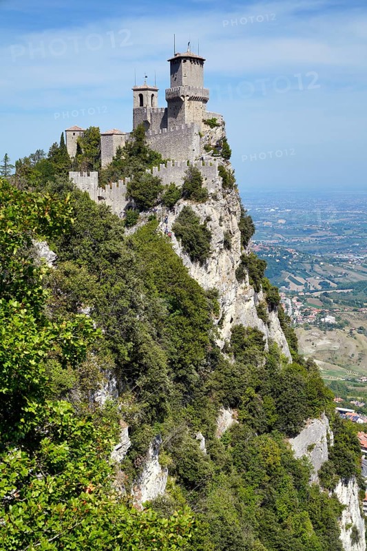 Torre Guaita or Rocca Guaita, old watchtower, Monte Titano, San Marino city, San Marino
