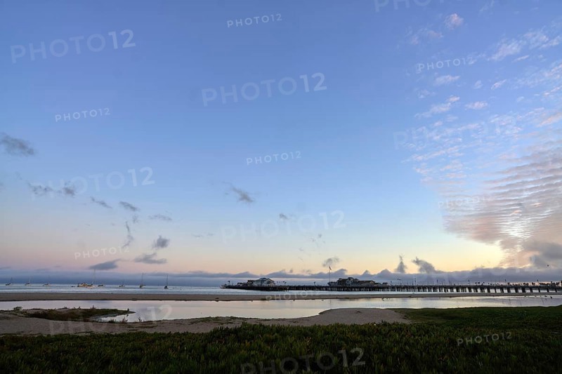 Waterfronts in San Luis Obispo, a city in San Luis Obispo County in the U.S. state of California with 47, 063 inhabitants, San Luis Obispo, Kaliornien, USA
