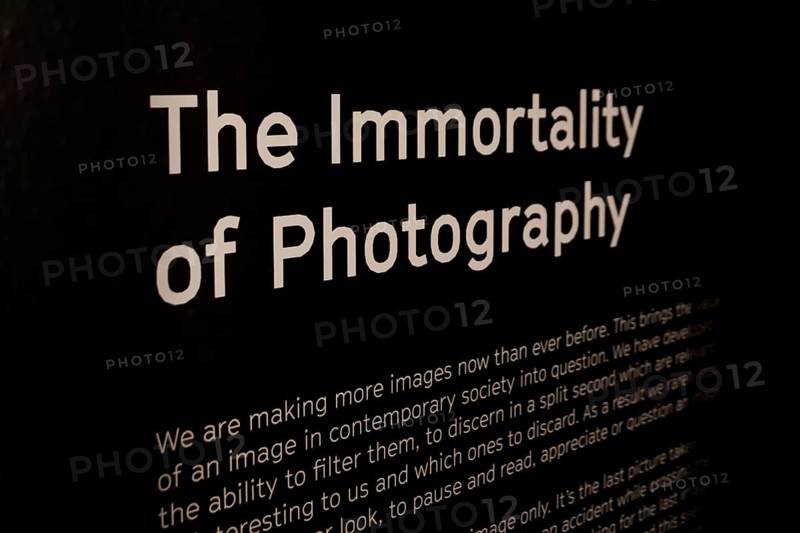 WROCLAW, POLAND - DECEMBER 17, 2016: The inscription on the photographic exhibition Photography Never Dies