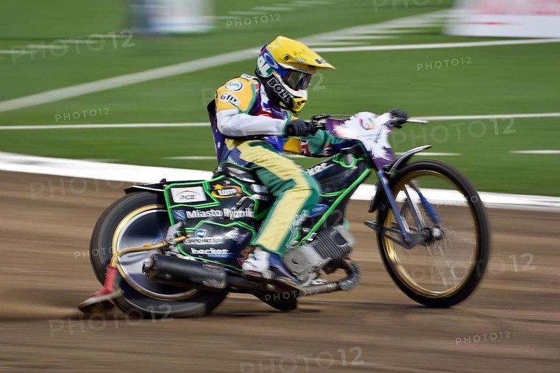 WROCLAW, POLAND - JULY 29, 2017: Speedway couple turnament race Poland - Australia during The World Games 2017. In action Max Fricke from Australia