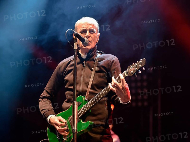WROCLAW, POLAND - MAY 1, 2016: Francis Rossi from Status Quo band during concert Guitar Guinness World Record