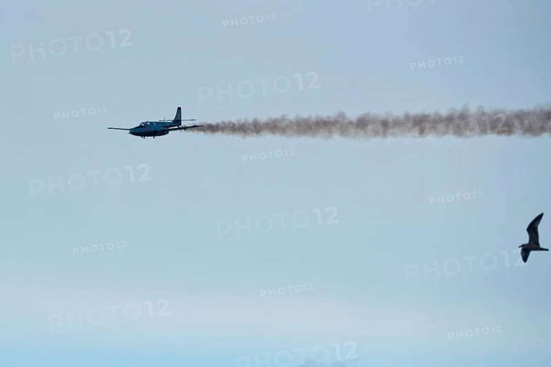 GDYNIA, POLAND - AUGUST 12, 2017: Plane TS-11 Iskra during the air show Aerobaltic 2017