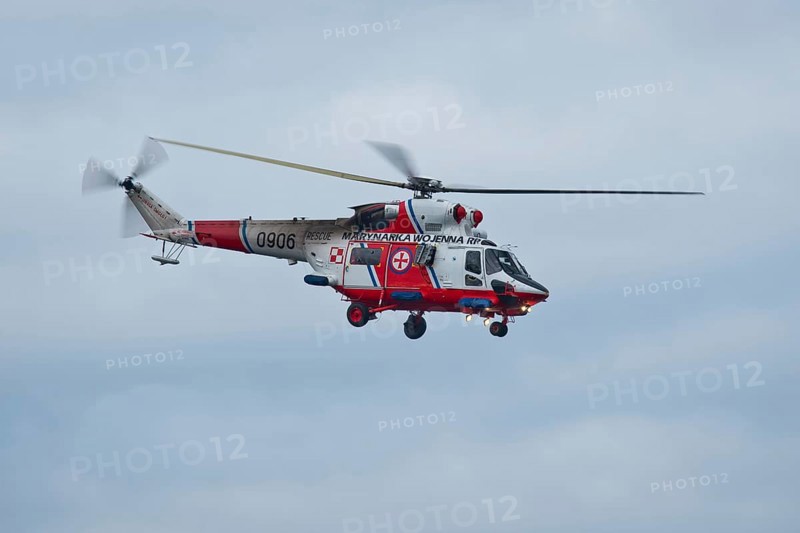 GDYNIA, POLAND - AUGUST 12, 2017: Group W3 Anakonda show during the air show Aerobaltic 2017