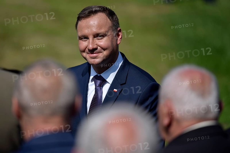 LUBIN, POLAND - AUGUST 31, 2017: Celebrations of the 35th anniversary of the Lubin Crime and the 37th anniversary of the founding of the Solidarity Trade Union. President Andrzej Duda