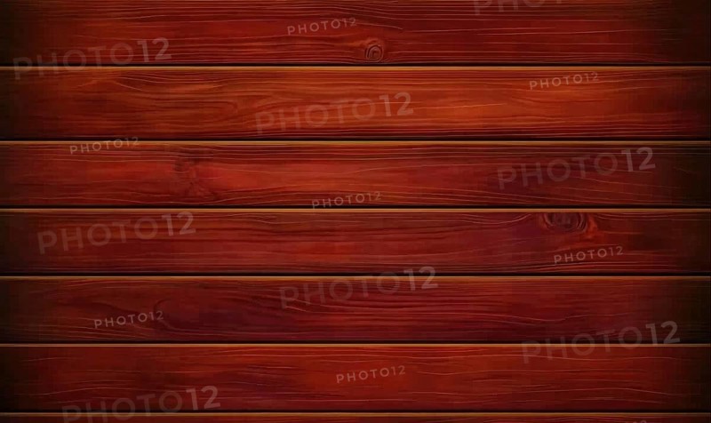 Wooden planks with a red-brown hue arranged horizontally in a warm, natural setting AI generated