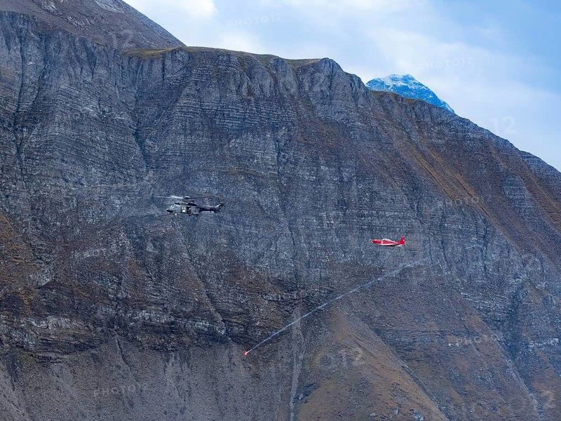 Axalp, Switzerland, airshow, demonstration, air force, army, military, Alps, mountains, combat helicopter, Pilatus, Airpatrol