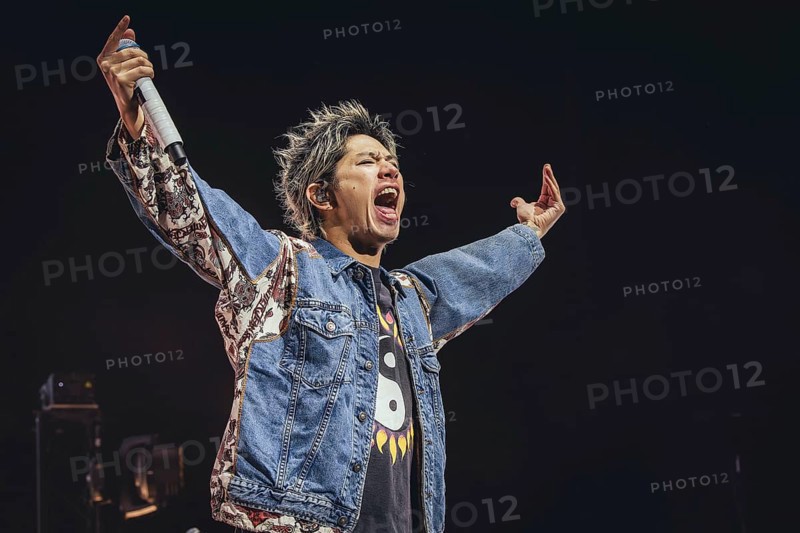 Singer Takahiro Moriuchi from One Ok Rock live on Detox European Tour 2025 in Berlin's Max-Schmeling-Halle on 24.10.2025