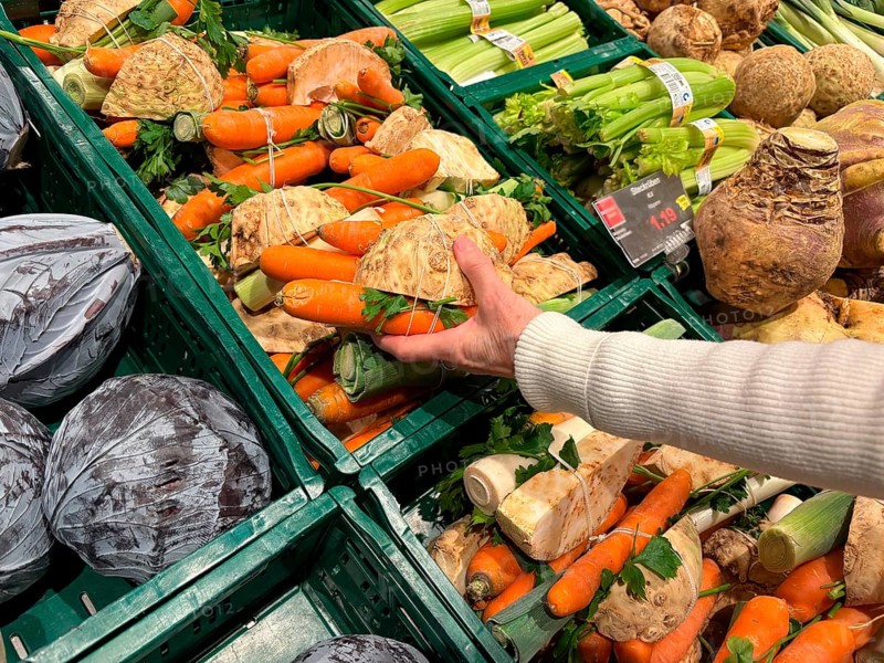 Fresh vegetables from the supermarket