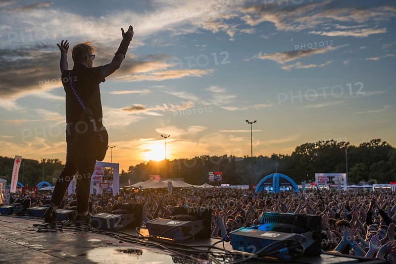 WROCLAW, POLAND - AUGUST 1, 2025: Music Festival Meskie Granie (Men's Playing). On the stage Tomasz Organek vocal and guitar