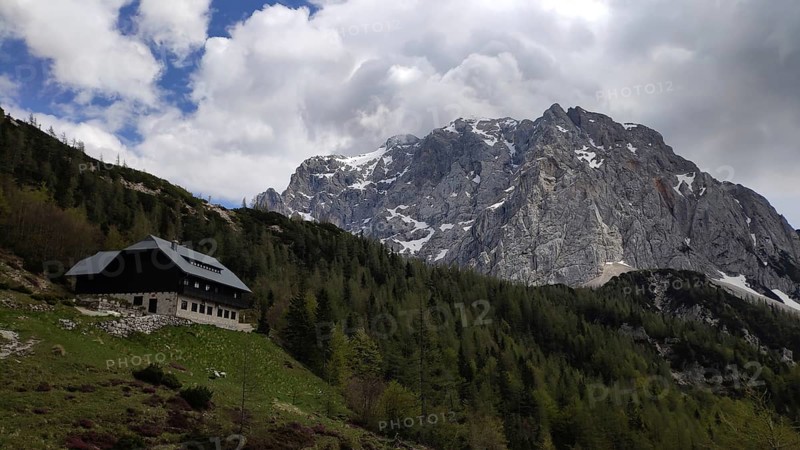 Cabin at Vrsic Pass, Triglav National Park, Slovenia