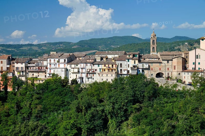 City view, Sassocorvaro, Sassocorvaro Auditore, Pesaro and Urbino, Marche, Italy