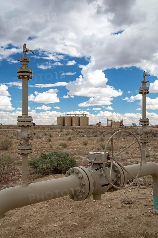 Pinedale, Wyoming - Natural gas pipeline equipment in the Jonah Natural Gas Field