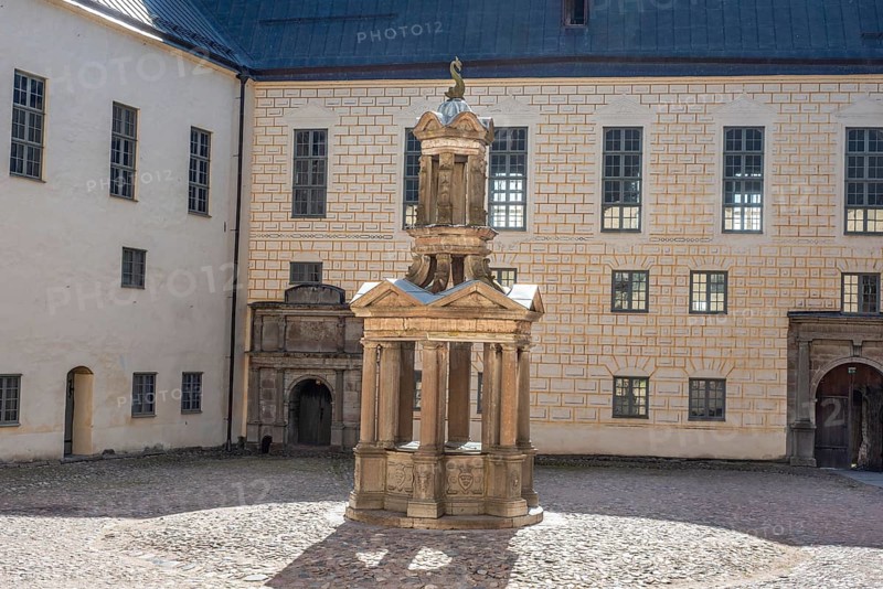Well in the courtyard of the castle in Kalmar, Småland, Sweden, Scandinavia