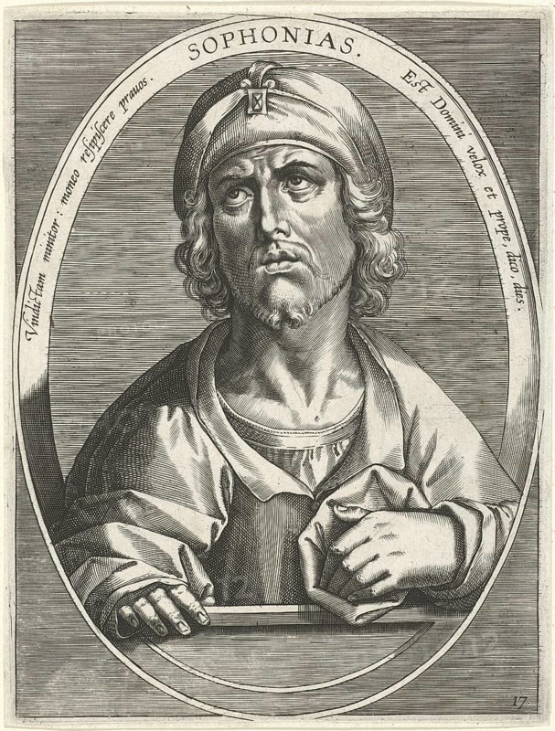 Zephaniah, Zephaniah or Zephania, a prophet and namesake of a prophetic text in Tanakh. There, it belongs to the Book of Twelve Prophets, a reproduction from a 19th-century model. Authentic, file restored for optimal use, exact date of original unknown