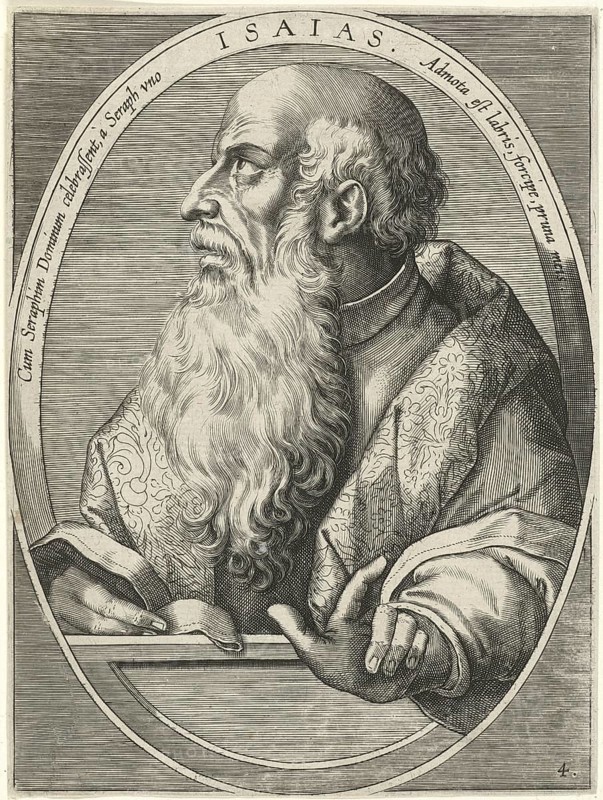 Isaiah, Isaiah was the first great scriptural prophet of the Hebrew Bible. He worked between 740 and 701 BC in what was then the southern kingdom of Judah, reproduced from a model from the 19th century. Authentic, file restored for optimal use, exact date of original unknown