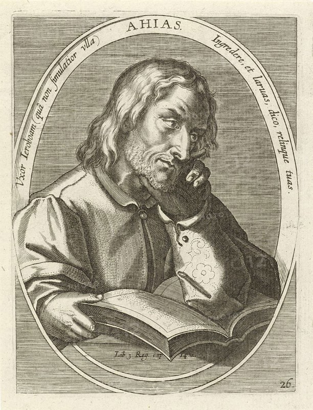 Ahijah of Shiloh, Ahias, was an early biblical prophet, reproduced from a 19th-century model. Authentic, file restored for optimal use, exact date of original unknown