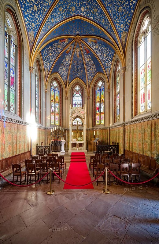 Christ Chapel, Hohenzollern Castle, ancestral home of the House of Hohenzollern, interior, noble family, German emperors, Bisingen, Baden-Württemberg, Germany