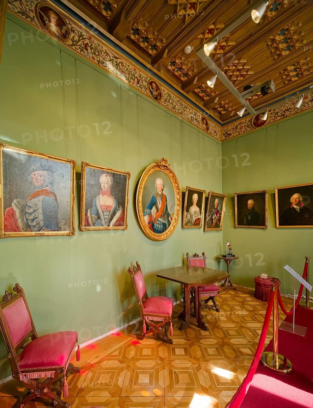 Painting collection, Hohenzollern Castle, ancestral home of the House of Hohenzollern, interior, noble family, German emperors, Bisingen, Baden-Württemberg, Germany