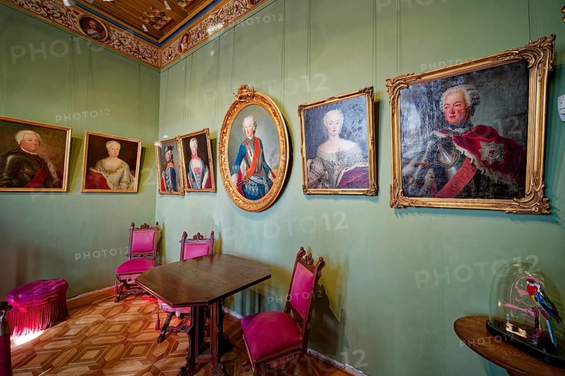 Painting collection, Hohenzollern Castle, ancestral home of the House of Hohenzollern, interior, noble family, German emperors, Bisingen, Baden-Württemberg, Germany