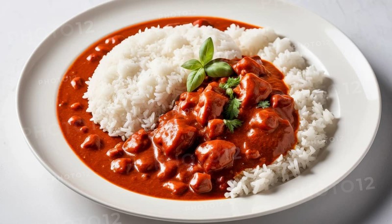 This flavorful Indian dish is a popular comfort food, perfect for a satisfying meal, AI generated