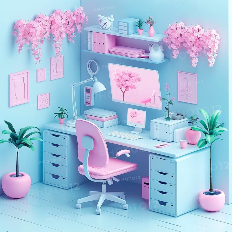 Office, therapist's workplace, AI generated