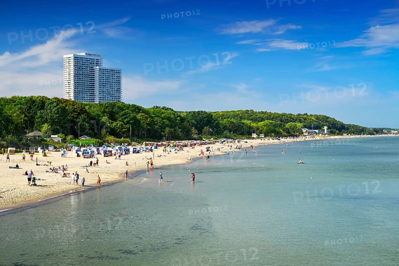Baltic Sea beach in Timmendorfer Strand, Schleswig-Holstein, Germany